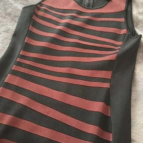 INC International Concepts Striped Bodycon Dress Large - Picture 4 of 5